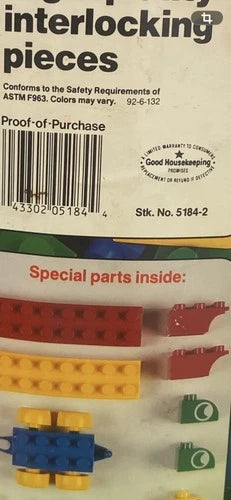 TYCO Pre-School Super Blocks 100-Piece Interlocking Blocks Set Bucket/Tub