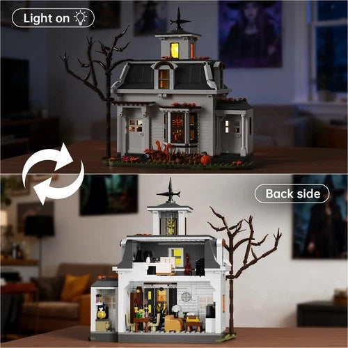 Halloween Spooky White Cottage Building Blocks Set Scary Palace Horror toys gift