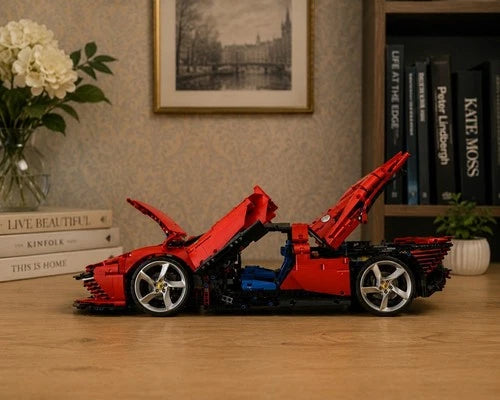 1:8 Scale Ferrari Style Supercar Building Block Set Approx. 3778 Pieces No Box