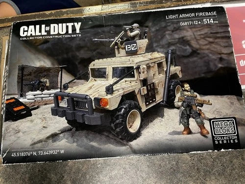 MEGA Bloks Construx Call of Duty Light Armor Firebase 06817 Vehicle incomplete