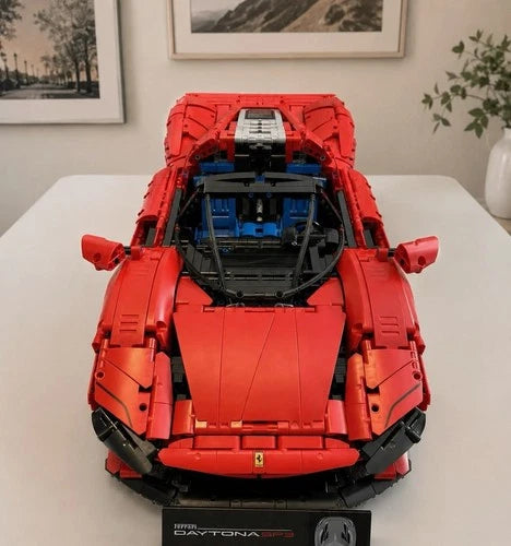 1:8 Scale Ferrari Style Supercar Building Block Set Approx. 3778 Pieces No Box