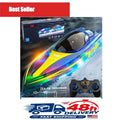 Akargol RC Boat with LED Lights 2.4GHz Remote Control Boat for Pools & Lakes
