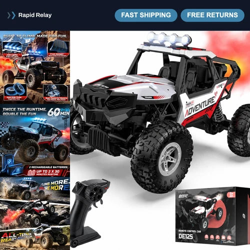 1:14 Scale RC Car for Kids, 4WD Off-Road Remote Control Monster Truck, Fun Gift