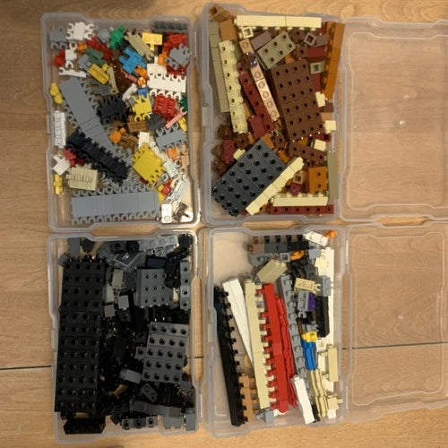 HUGE LEGO Bulk INCLUDES Containers Color Organized And Cases 11 Lbs