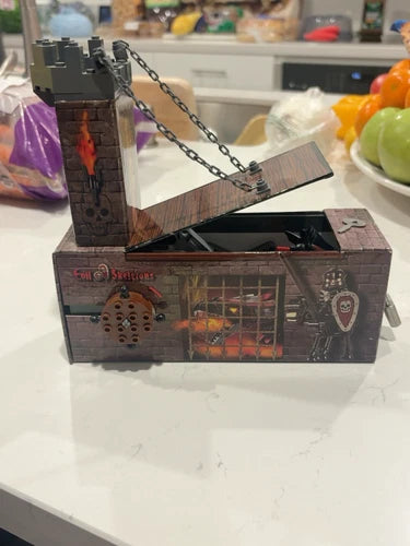 MEOW 852231 Castle Coin Bank w/ Drawbridge – Fantasy Era Evil Skeletons