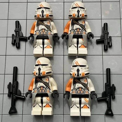 LEGO Star Wars Airborne Clone Trooper minifigure Lot Of 4 F6 9