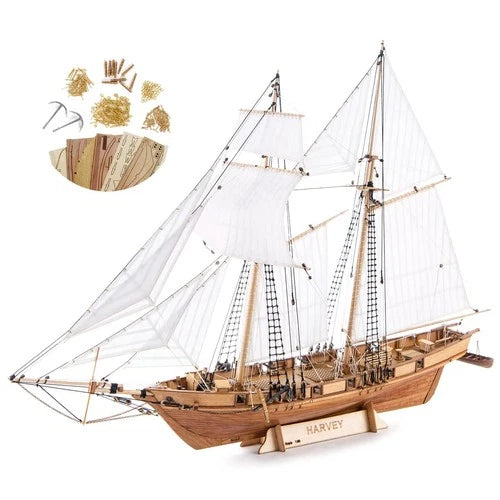 GAWEGM Wooden Building Kit - 1/96 Harvey 1847 Ship Model for Adult