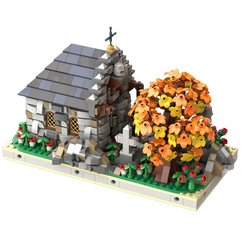 ZITIANYOUBUILD Medieval Small Cemetery with a Tomb Building Toys Set 1281