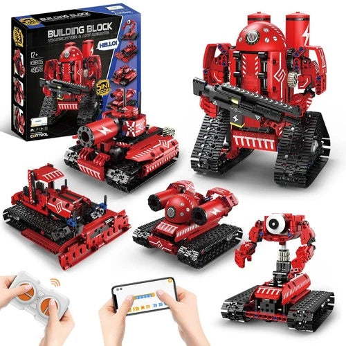 STEM Robot Building Kit for Boys Age 8-16, 5 in 1 Remote Control Robot Toys w...