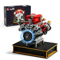 NERCISU V8 Engine Model Kit that Runs, Car Engine Building Set, 1123 PCS