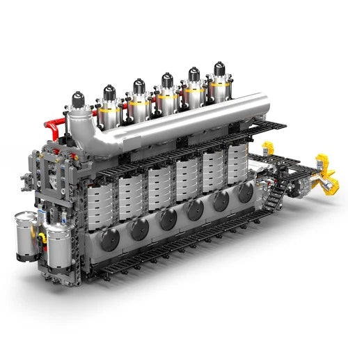 Mould King 10209 Aircraft Carrier Engine Motor That Runs Building Block Toy