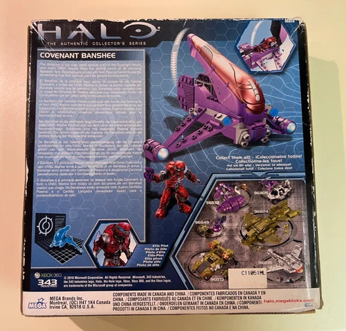 Mega Bloks Halo Covenant Banshee Set 96859 Collectors Series, Damaged Box, READ