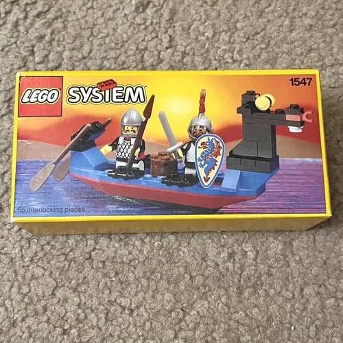 LEGO System Castle Black Knights Boat 1547 Brand New Sealed 1993