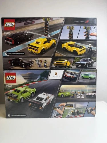 Lego 75888 Speed Champions Porsche 911s + 75893 Dodge Challenger & Charger