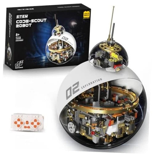 Sci-Fi Robot Building Set, Programmable Rolling Sphere Robot with Remote