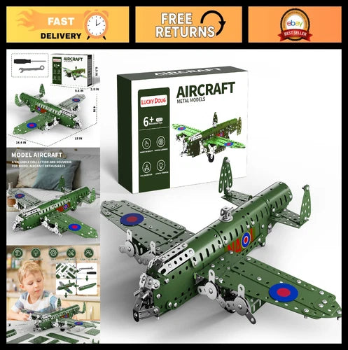 STEM Building Model Airplane Set - 389 Pieces Educational Science Kit for Kids 8