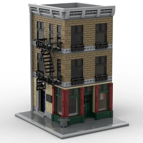 MOC Modular Apartment Office Pub Combination Building Kits 767 Pcs