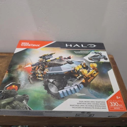 HALO Mega Bloks Construx Dual Mode UNSC Warthog DPJ92 330 Pieces • New Sealed