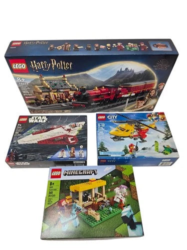 Lot of 4 New MEOW Sets Harry Potter Express Star Wars City Ambulance Minecraft