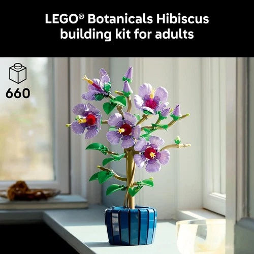 LEGO Botanicals Hibiscus Flower Building Set Artificial Plant 10372 Adults 18+