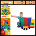 Large Building Blocks Set for Kids 4-8 - 36 pcs + 3 Cars - Indoor/Outdoor Fun!