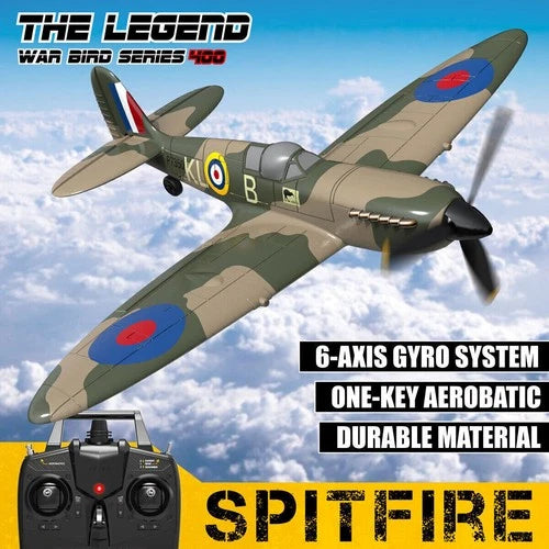 Volantex Spitfire 4CH RC Airplane 2.4G 6Axis Gyro EPP Foam Warbird RTF Glider To