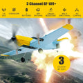 RC Plane 3Channel BF-109 Airplane Toys 2.4GHZ 6-Axis Gyro Plane With 2 Batteries