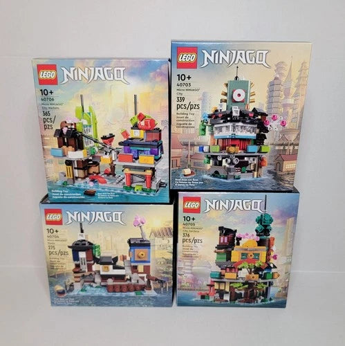 LEGO® All 4 Micro Ninjago City Sets 40703 40704 40705 40706 Complete Set New LOT