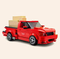 NEW Red Pickup Truck Building Blocks Set Model Adults MOC Classic Vehicle Toy