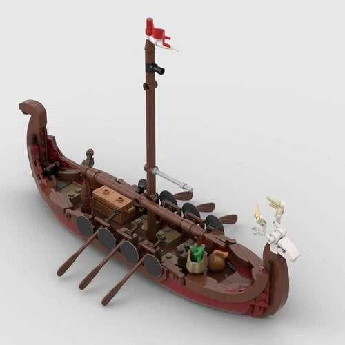 MOC-182527 21343 Viking Longships Expansion for Viking Village Set 1023 Pieces
