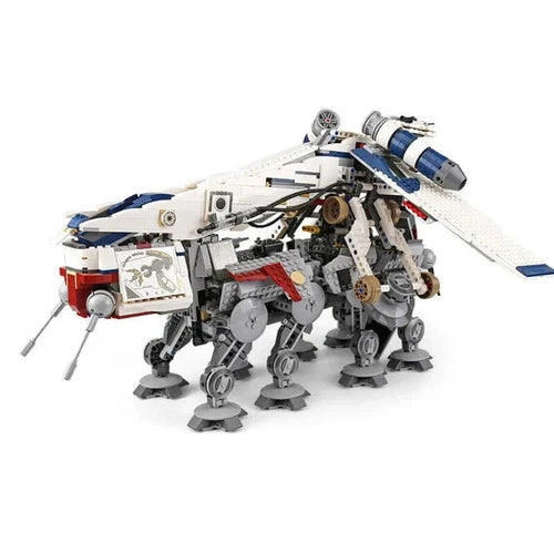 MOC Star Wars Republic Brick Dropship With AT-OT Walker Building Set 1758 PCS