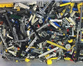 MEOW 12 Pounds Technic parts & pieces gears beams arms pins Bulk Lot