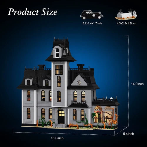 Addams Family Nightfall Manor Family House Building Blocks Set Building Bricks