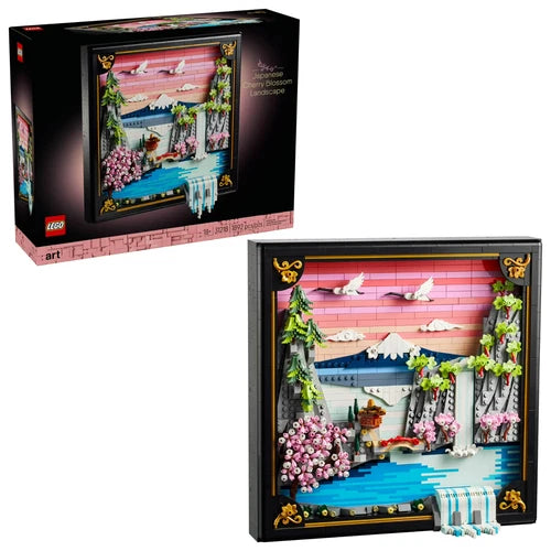 LEGO Art Japanese Cherry Blossom Landscape Building Set for Adults - Room Decora