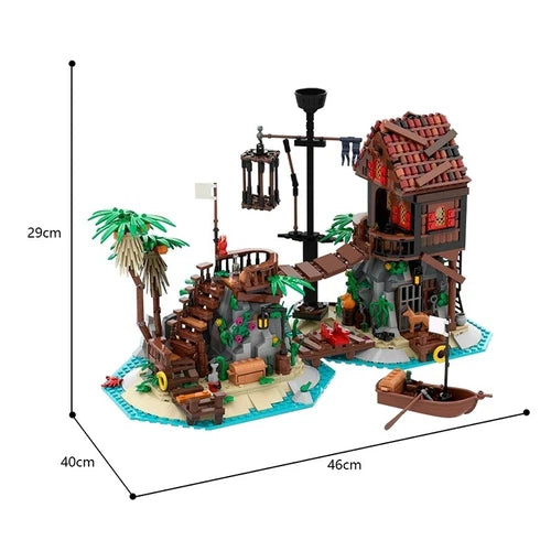 ZITIANYOUBUILD Modular Architecture on the Island Building Toys Set 1448