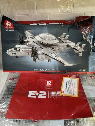 Reobrix E-2 Hawkeye Military Airplane Building Set Fighter Jet Model