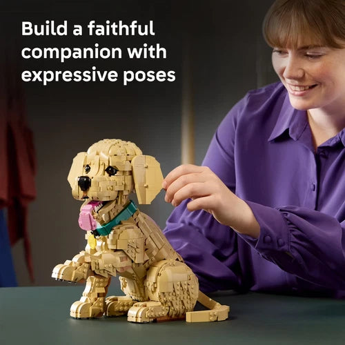 LEGO Icons Golden Retriever Puppy Building Set for Adults, Ages 18+ - Decor for