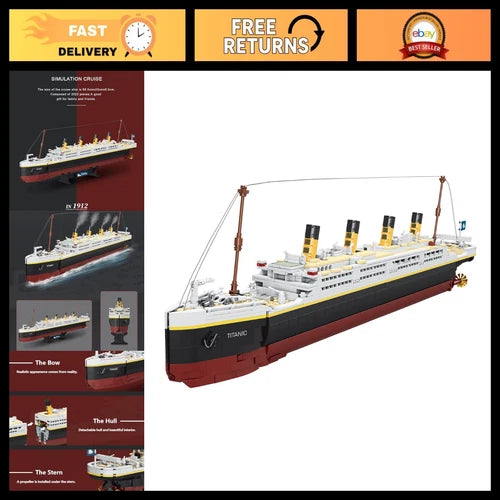 Titanic Model Building Blocks Set - 2022 Pieces, Compatible with Major Brands, S