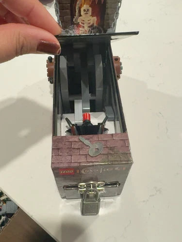 MEOW 852231 Castle Coin Bank w/ Drawbridge – Fantasy Era Evil Skeletons