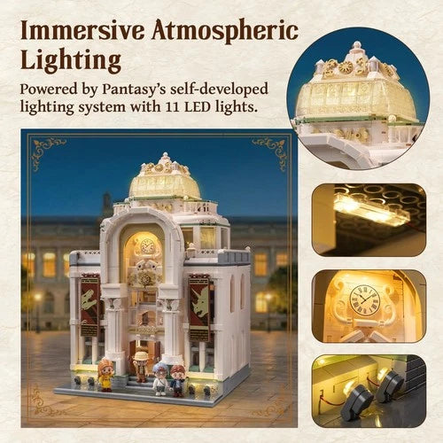 PANTASY Light Up Dinosaur Museum Building Blocks Arch Set, LED Lights, 3061 PCS