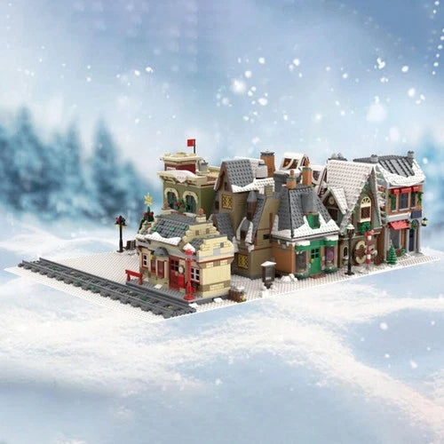 ZITIANYOUBUILD Winter Modular Train Station 526 PCS Building Toys MOC-159188