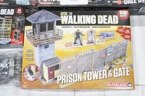 McFarlane Walking Dead Building Set Lot Dale RV Prison Tower Wolves Complete