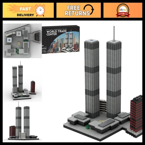 World Trade Center Building Blocks Set 982PCS - NYC Landmark Model Kit, DIY Asse