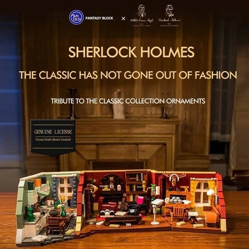 MOC Sherlock Holmes Apartment 221B Baker Street Model Building Blocks