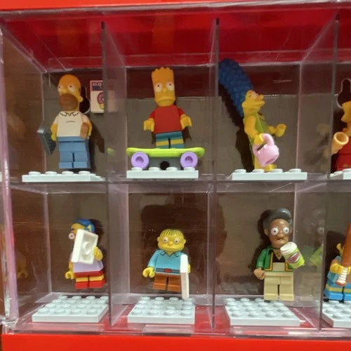 LEGO The Simpsons Minifigures Series 1-never played with display case-MINT!!!!!!