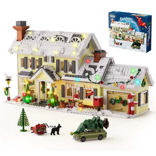 Christmas Vacation Building Block Set 1484pcs Pcs Holiday House RV Wagon NEW NIB