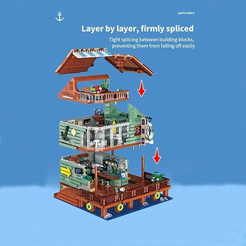 Sea Room Villa Building Blocks House Set