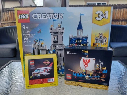 Lego Medieval Castle 31168 Sea Serpent 40912 GWP and Airplane 6629997 GWP SEALED