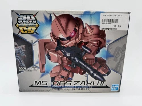 SD Gundam Cross Silhouette MS-06S Zaku II Building Kit, New in Open Box