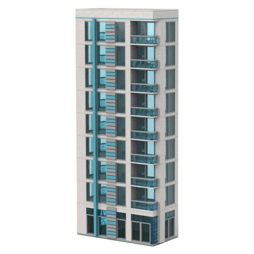 MOC-112435 Blue and White Skyscraper Model Modular Building 1575 Pieces MOC